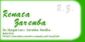 renata zaremba business card
